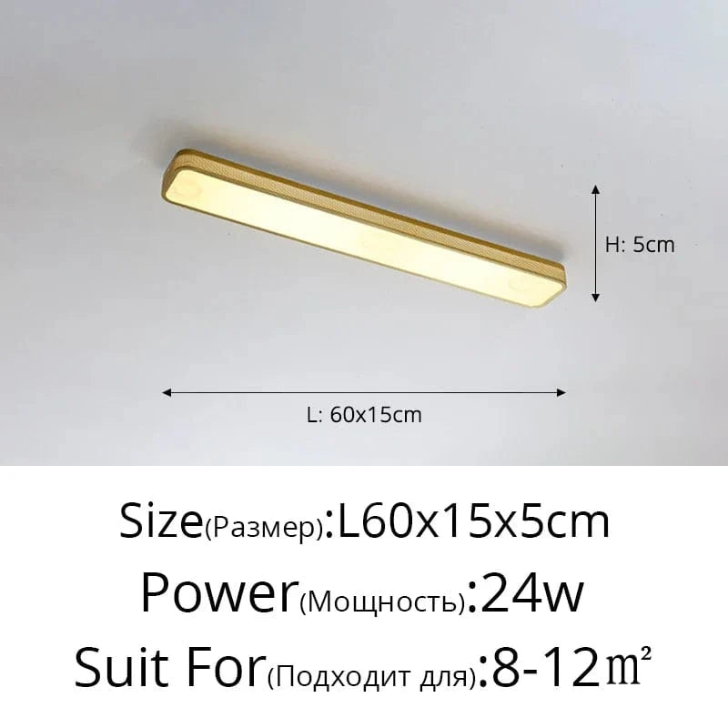 Lustre LED moderne pour un éclairage intérieur chic - Longue bande décorative pour la maison | Marco Lucetti Or 60cm / 3 couleurs sans télécommande