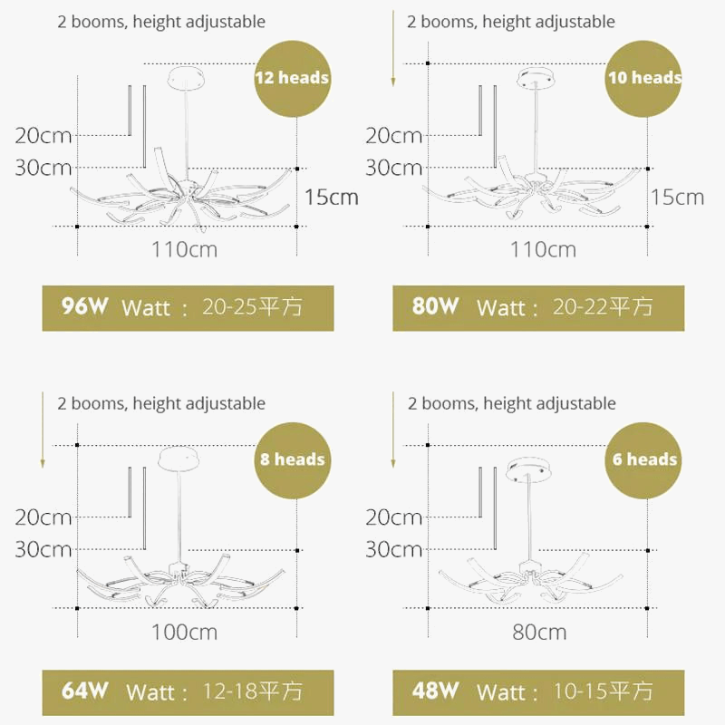 Lustre LED moderne pour un éclairage intérieur de haute qualité - Livraison directe | Marco Lucetti