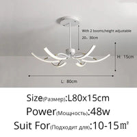 Lustre LED moderne pour un éclairage intérieur de haute qualité - Livraison directe | Marco Lucetti Blanc 6 têtes / Luminosité variable