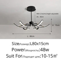 Lustre LED moderne pour un éclairage intérieur de haute qualité - Livraison directe | Marco Lucetti Noir 6 têtes / Luminosité variable