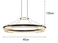 Lustre LED moderne pour un éclairage intérieur design en suspension | Marco Lucetti 1 anneau 40cm / Gradation à distance RC