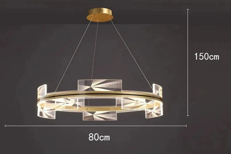 Lustre LED Moderne pour un Éclairage Intérieur Élégant | Marco Lucetti Grand 80cm / Gradation à distance RC