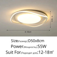 Lustre LED Moderne pour un Éclairage Intérieur Élégant | Marco Lucetti Luminosité variable / A 50cm blanc
