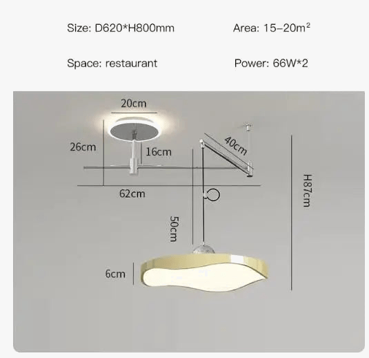 Lustre LED moderne réglable pour salle à manger, bureau ou chambre | Marco Lucetti