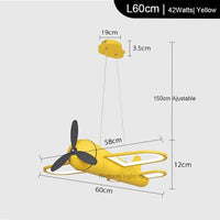 Lustre Led moderne "SkyFlyer" | Marco Lucetti Jaune Grand 42W / Blanc chaud