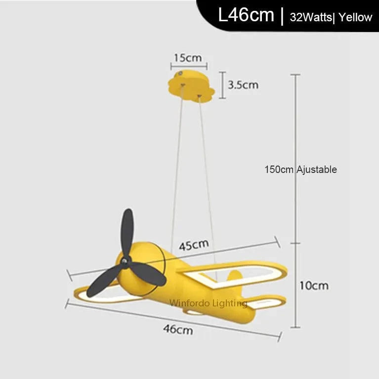 Lustre Led moderne "SkyFlyer" | Marco Lucetti Jaune Petit 32W / Blanc chaud