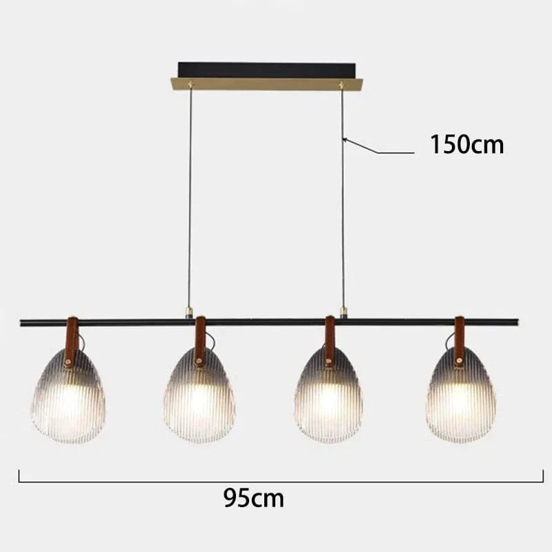 Lustre LED Moderne Suspendu Design Intérieur | Marco Lucetti 4 têtes / Blanc froid