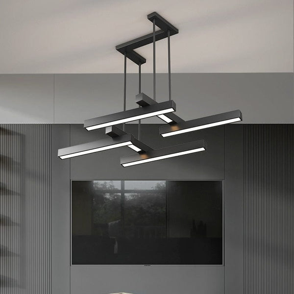 Lustre LED moderne "Z Noir" par Yeray | Marco Lucetti