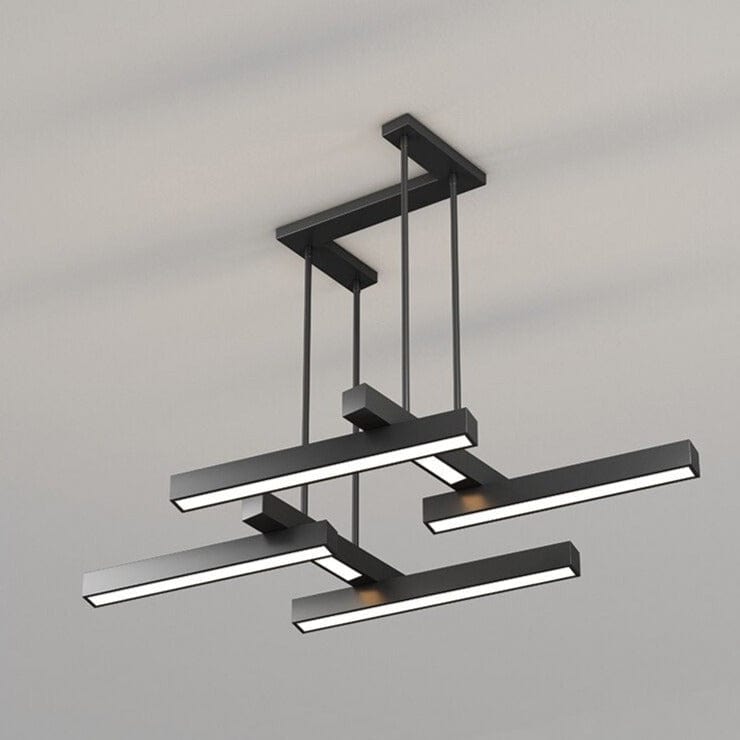 Lustre LED moderne "Z Noir" par Yeray | Marco Lucetti C - L950 x W85mm / Chaude
