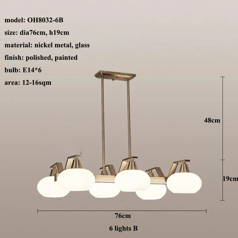 Lustre LED Nickel Moderne | Marco Lucetti 6 lumières B / Lumière blanche (6000K)
