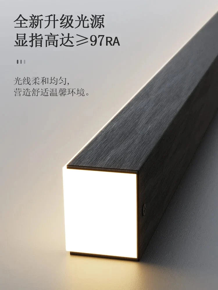 Lustre LED Noir/Blanc Tube Élégant | Marco Lucetti