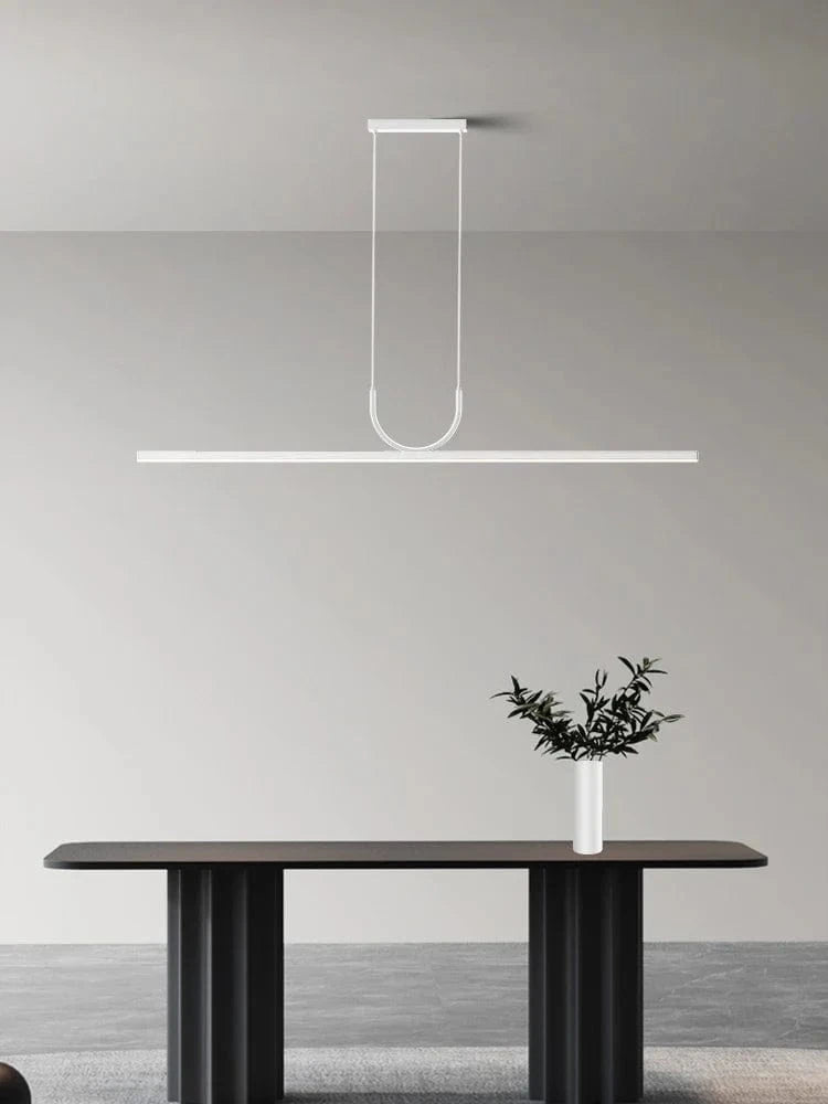 Lustre LED Noir/Blanc Tube Élégant | Marco Lucetti