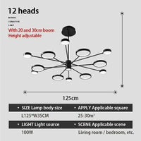 Lustre LED Noir Creative | Marco Lucetti 12 lampes / Froide