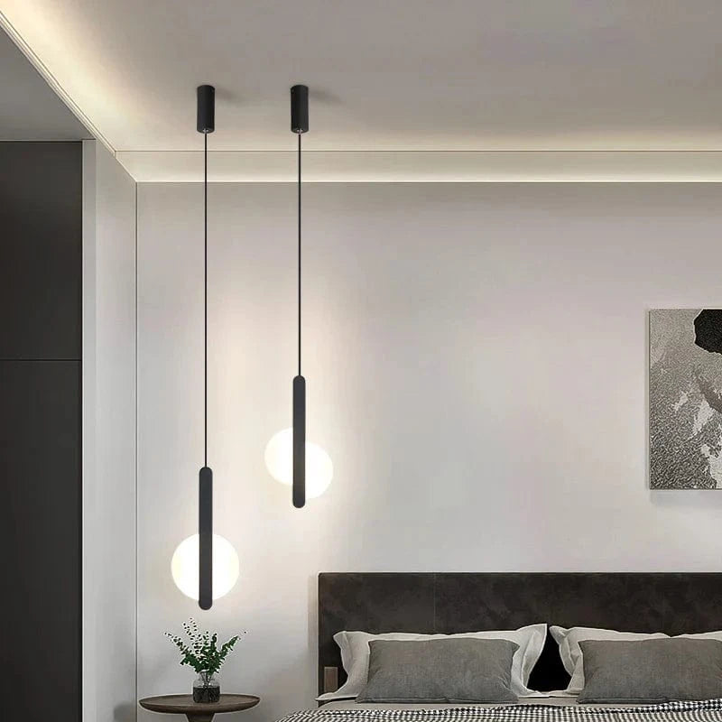 Lustre LED Noir en Acrylique | Marco Lucetti