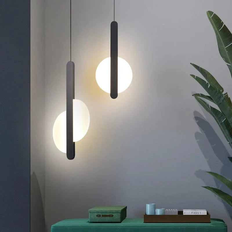 Lustre LED Noir en Acrylique | Marco Lucetti
