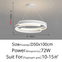 Lustre LED Noir et Blanc Moderne pour Salon, Salle à Manger et Cuisine - Éclairage Intérieur Décoratif | Marco Lucetti