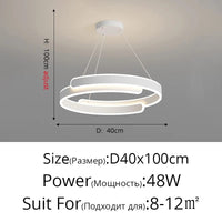 Lustre LED Noir et Blanc Moderne pour Salon, Salle à Manger et Cuisine - Éclairage Intérieur Décoratif | Marco Lucetti