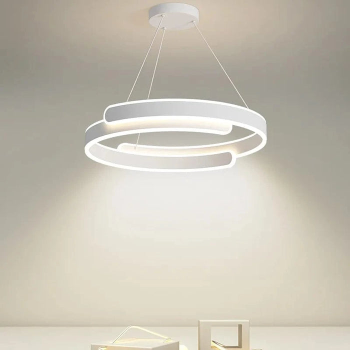 Lustre LED Noir et Blanc Moderne pour Salon, Salle à Manger et Cuisine - Éclairage Intérieur Décoratif | Marco Lucetti