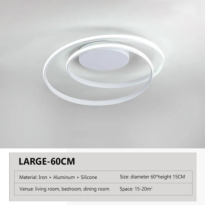 Lustre LED Noir et Blanc - Montage en Surface | Marco Lucetti