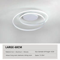 Lustre LED Noir et Blanc - Montage en Surface | Marco Lucetti