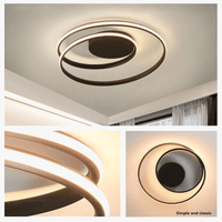 Lustre LED Noir et Blanc - Montage en Surface | Marco Lucetti