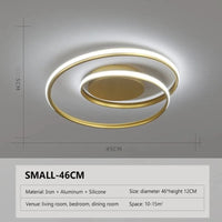 Lustre LED Noir et Blanc - Montage en Surface | Marco Lucetti Or-46CM / Lumière froide
