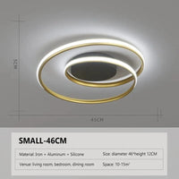 Lustre LED Noir et Blanc - Montage en Surface | Marco Lucetti Or-noir-46CM / Lumière froide
