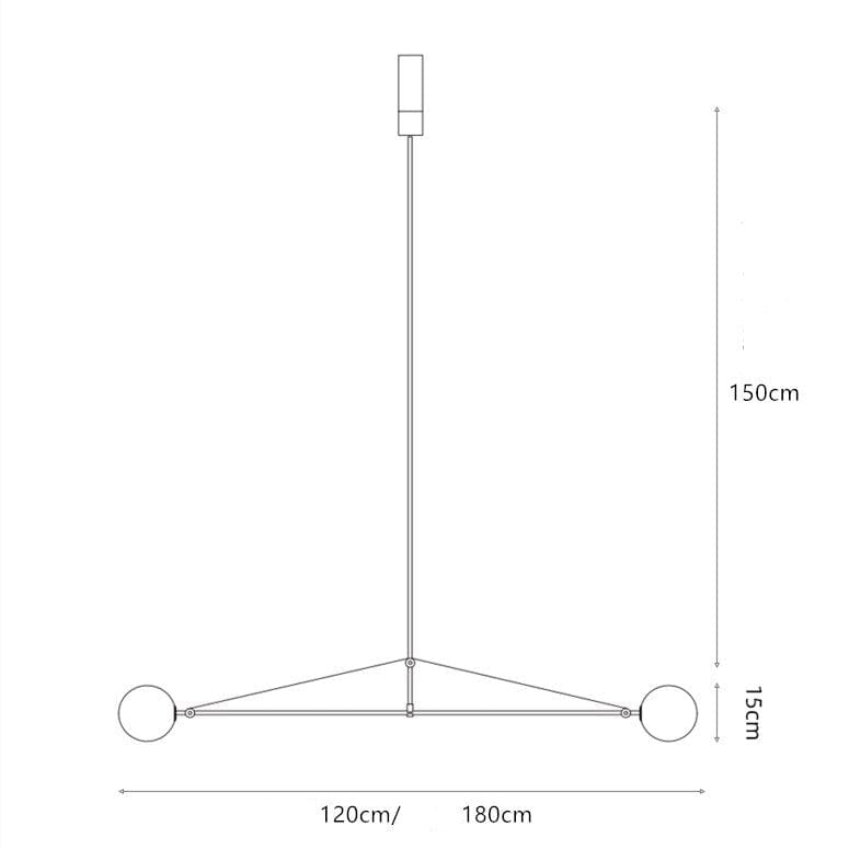 Lustre LED noir Karry | Marco Lucetti