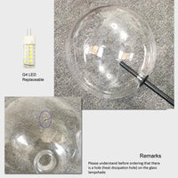 Lustre LED Noir Luxe Boule en Verre | Marco Lucetti