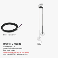 Lustre LED Noir Luxe Boule en Verre | Marco Lucetti