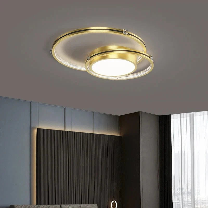 Lustre LED Noir/Or - Élégance Moderne pour Décoration Intérieure | Marco Lucetti