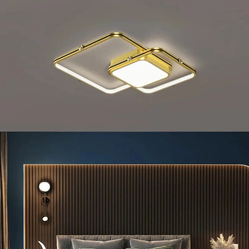 Lustre LED Noir/Or - Élégance Moderne pour Décoration Intérieure | Marco Lucetti