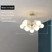 Lustre LED Nordic Glow | Marco Lucetti 10Têtes / Blanc / Lumière blanche