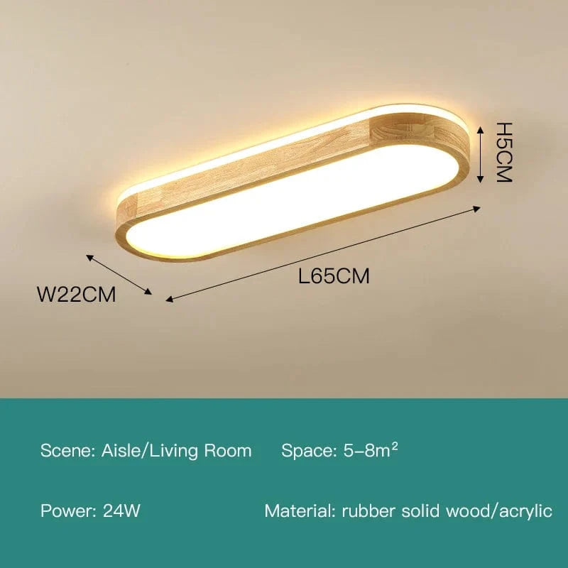 Lustre LED NordicWood au Design Moderne | Marco Lucetti Modèle B-65 cm / Lumière chaude