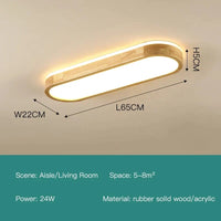 Lustre LED NordicWood au Design Moderne | Marco Lucetti Modèle B-65 cm / Lumière chaude