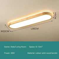 Lustre LED NordicWood au Design Moderne | Marco Lucetti Modèle B-80 cm / Lumière chaude