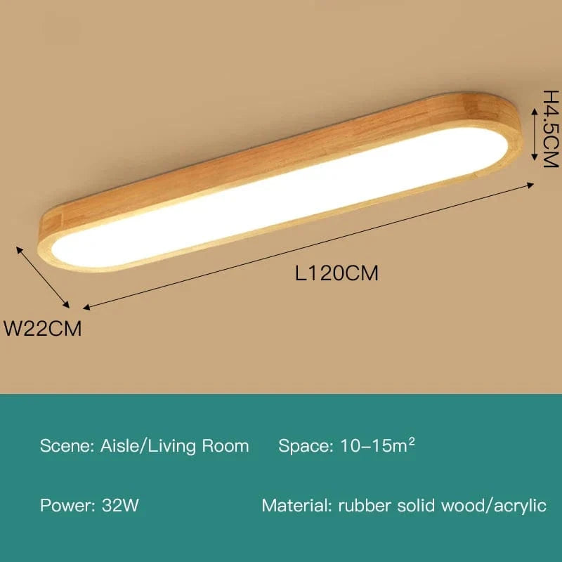 Lustre LED NordicWood au Design Moderne | Marco Lucetti Style A-120 cm / Lumière chaude