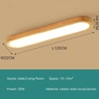 Lustre LED NordicWood au Design Moderne | Marco Lucetti Style A-120 cm / Lumière chaude