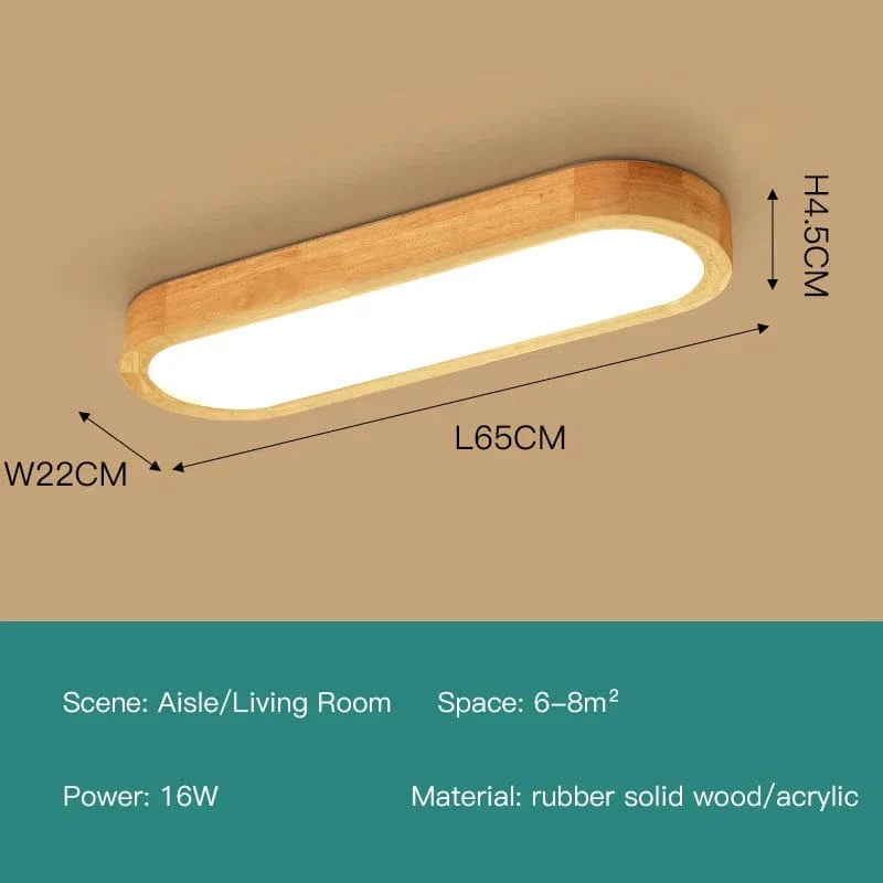 Lustre LED NordicWood au Design Moderne | Marco Lucetti Style A-65 cm / Lumière chaude