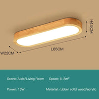 Lustre LED NordicWood au Design Moderne | Marco Lucetti Style A-65 cm / Lumière chaude
