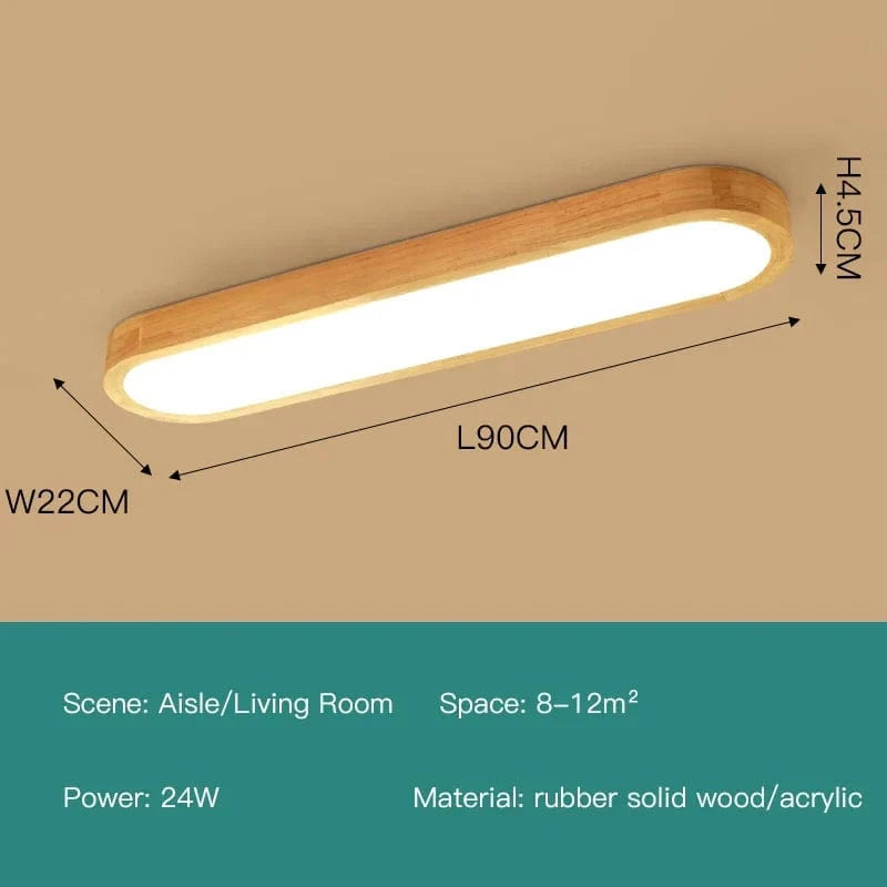 Lustre LED NordicWood au Design Moderne | Marco Lucetti Style A-90 cm / Lumière chaude