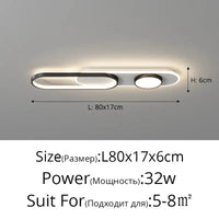 Lustre LED Nordik Design Minimaliste - Luminaire Moderne | Marco Lucetti 3 couleurs sans télécommande / Noir 80cm