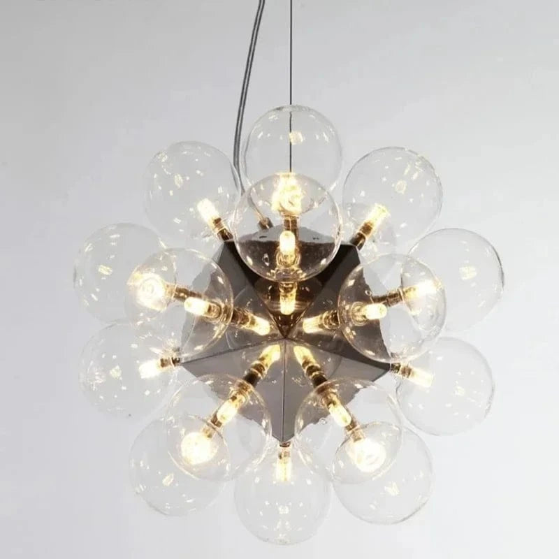 Lustre LED nordique à bulles de verre créatif pour intérieur. | Marco Lucetti