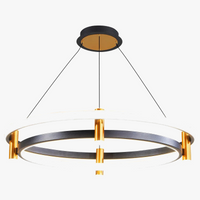 Lustre LED Nordique en Forme d'Anneau - Suspension Lumineuse Décorative