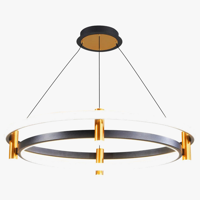 Lustre LED Nordique en Forme d'Anneau - Suspension Lumineuse Décorative