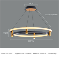 Lustre LED Nordique en Forme d'Anneau - Suspension Lumineuse Décorative