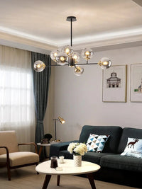 Lustre LED Nordique Élégant avec Boule en Verre Suspendue | Marco Lucetti