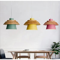 Lustre LED Nordique en bois Macaron pour couloir et entrée de restaurant | Marco Lucetti