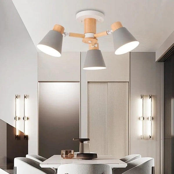 Lustre LED Nordique en Bois Massif | Marco Lucetti
