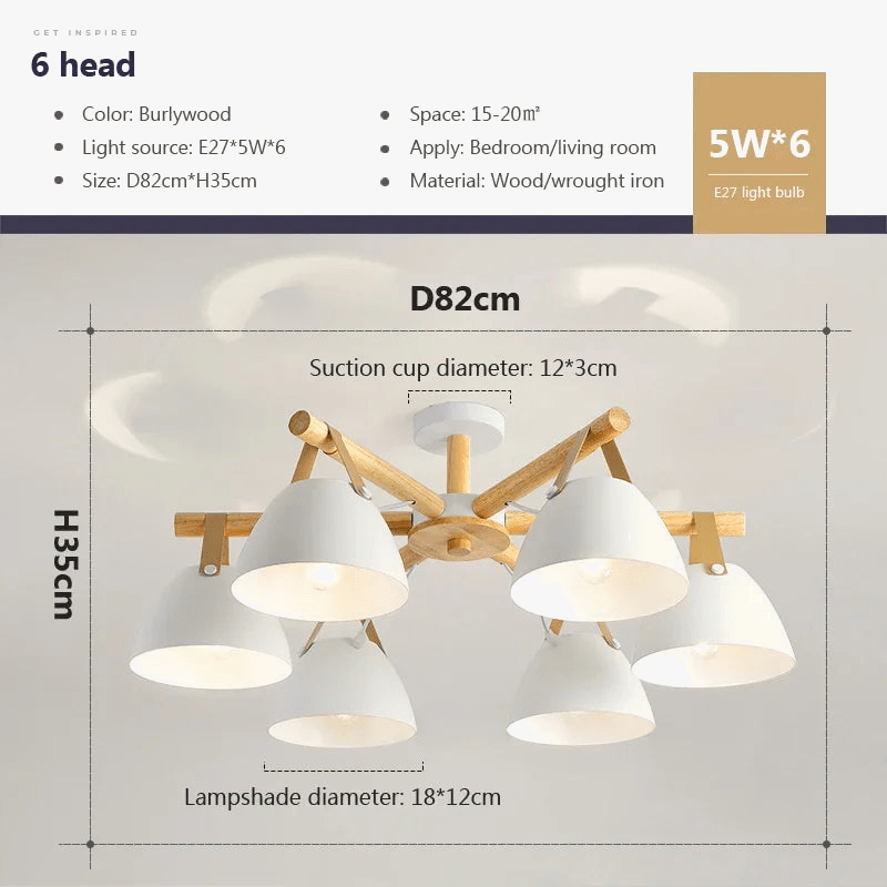 Lustre LED Nordique en Bois Premium | Marco Lucetti